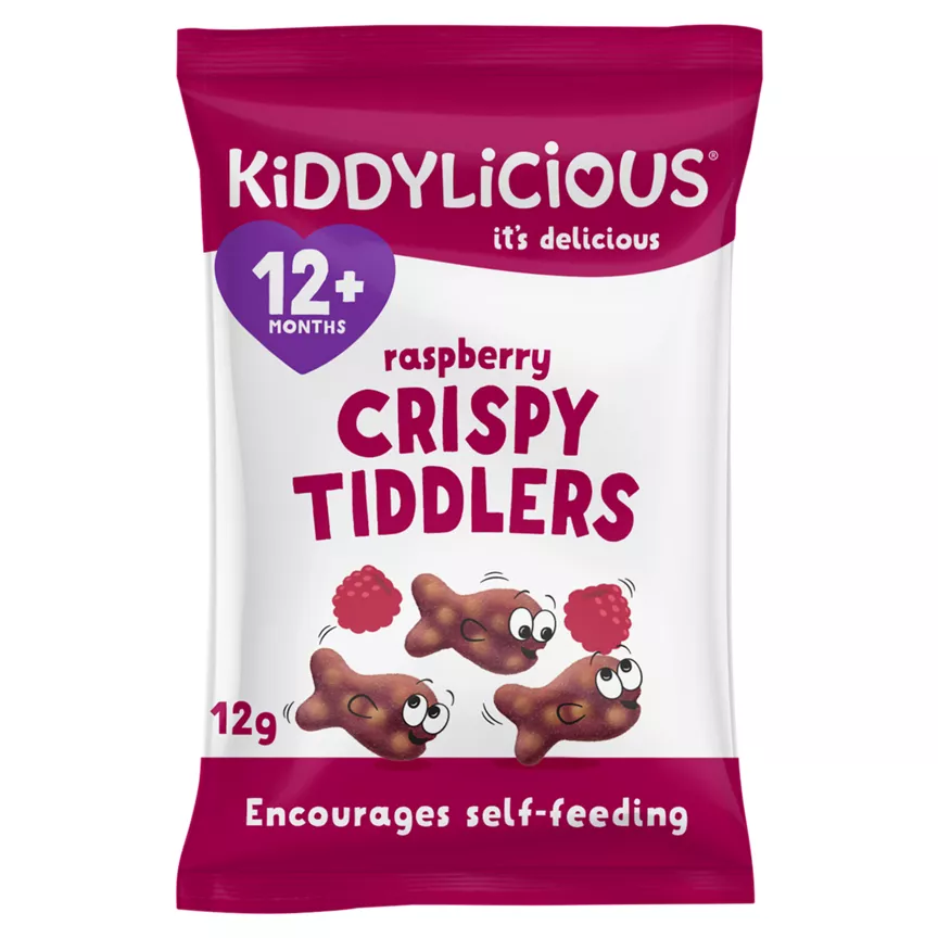 Kiddylicious Raspberry Crispie Tiddlers 12+ Months
