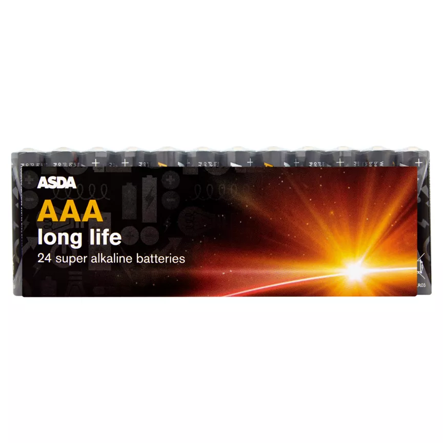 ASDA Long Life Super Alkaline AAA Batteries
