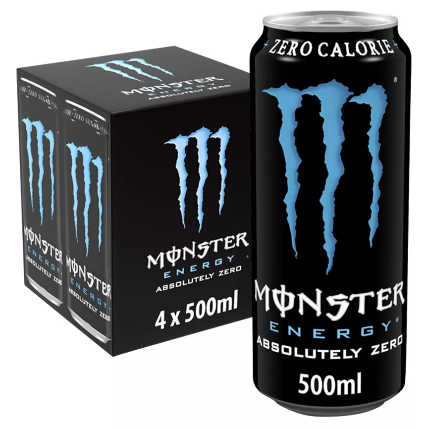 Monster Energy Drink Absolutely Zero Sugar 4 x 500ml - Image 1