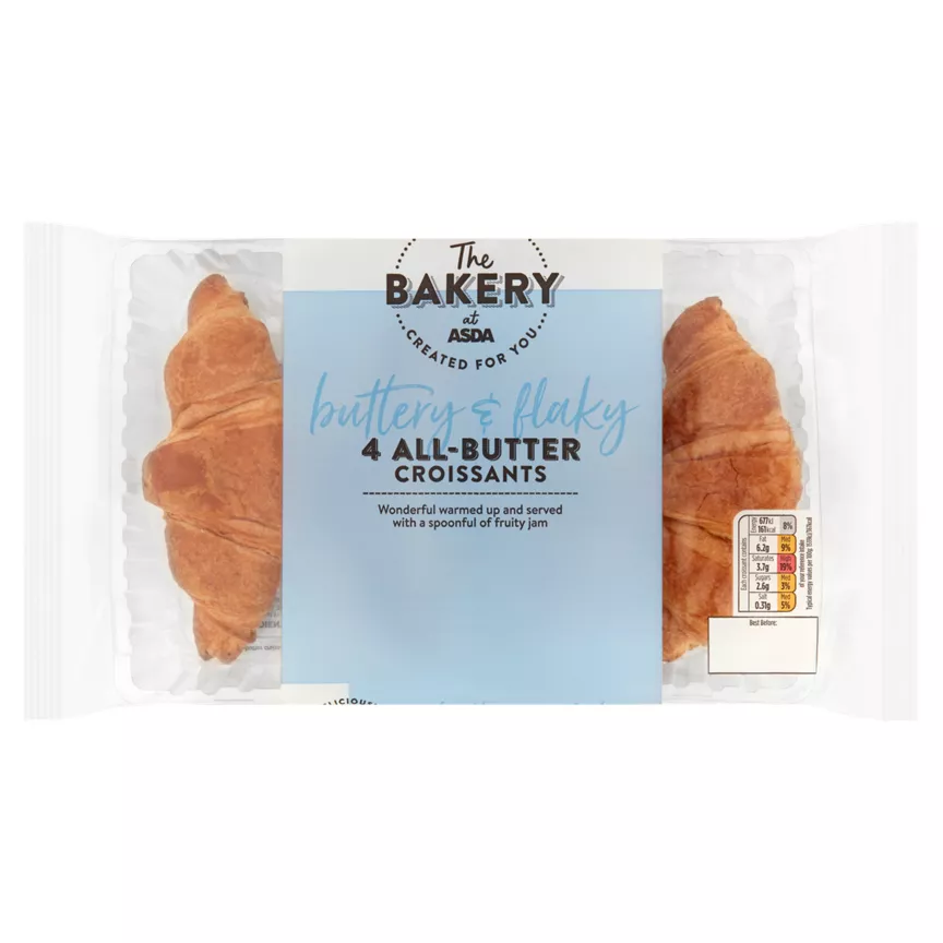 The BAKERY at ASDA 4 All-Butter Croissants