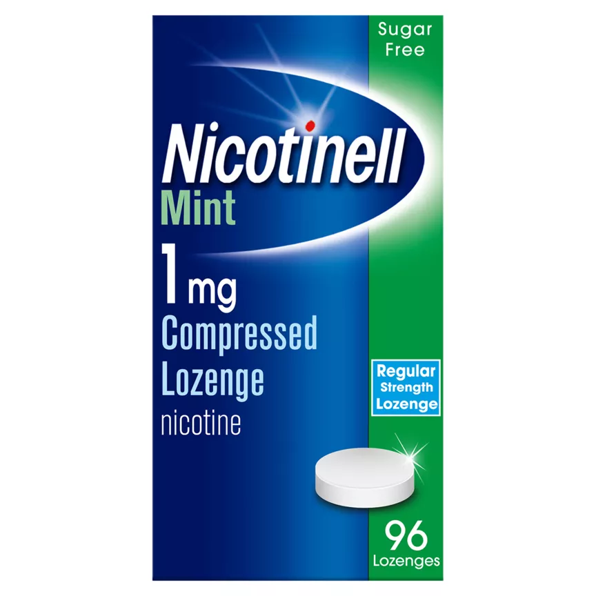 Nicotinell Mint 1mg Compressed Lozenge Regular Strength 96 Lozenges