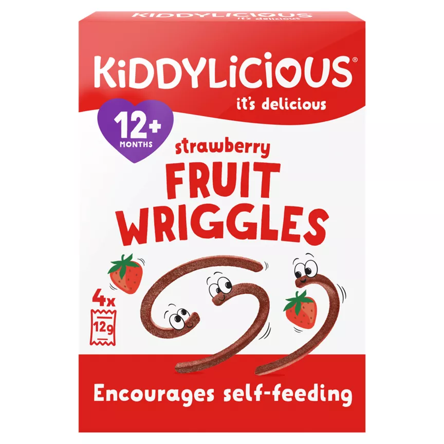 Kiddylicious Strawberry Fruit Wriggles 12+ Months