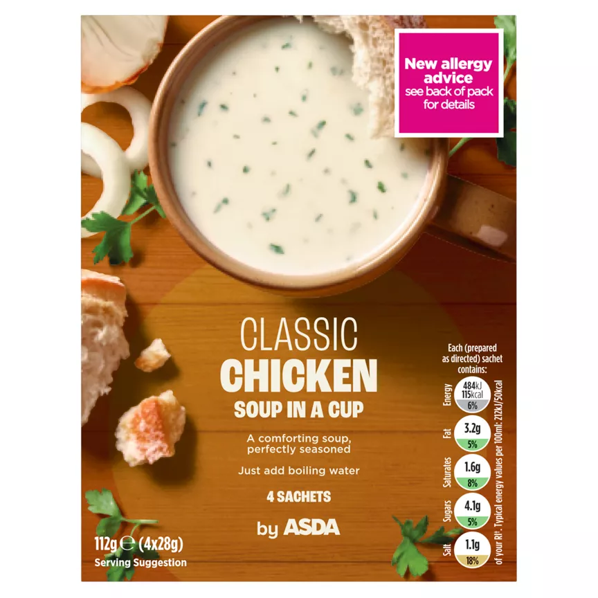 ASDA Classic Chicken Mug Soup (4 x 28g) 112g