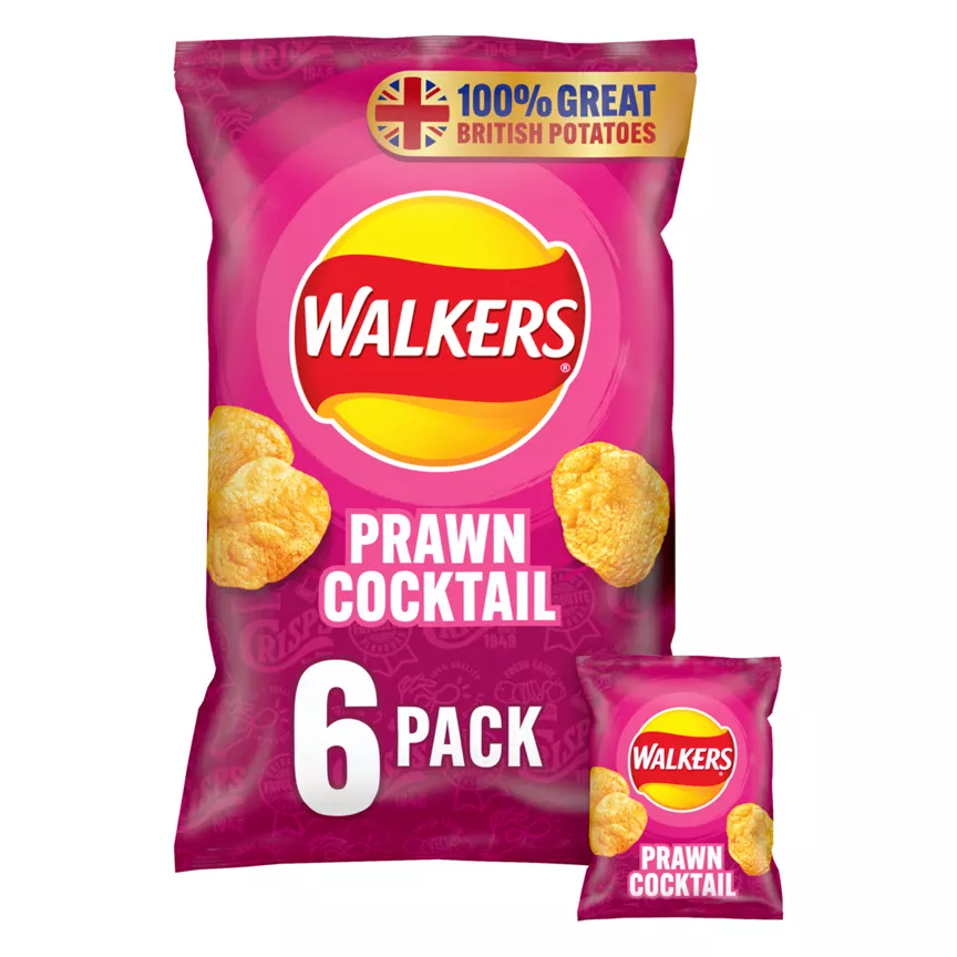 Walkers Prawn Cocktail Multipack Crisps - Image 1