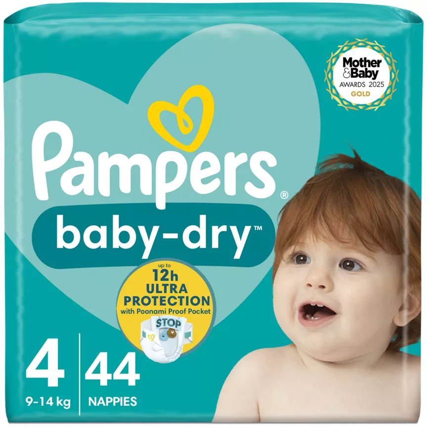 Pampers Baby-Dry Size 4 Nappies Essential Pack