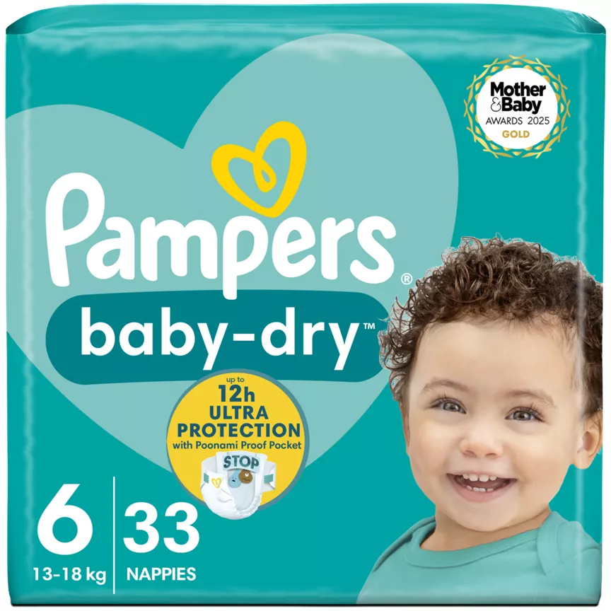 Pampers Baby-Dry Size 6 Nappies Essential Pack