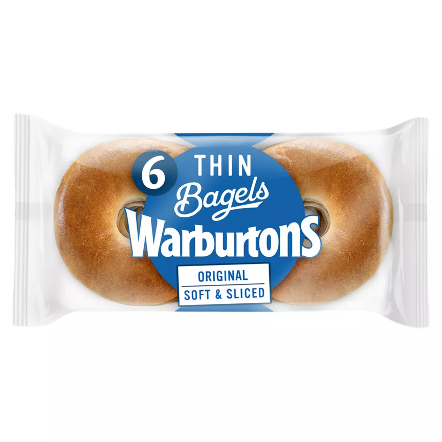 Warburtons Thin Bagels Plain