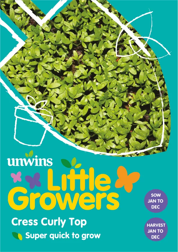 Unwins Cress Curly Top Herb Seeds