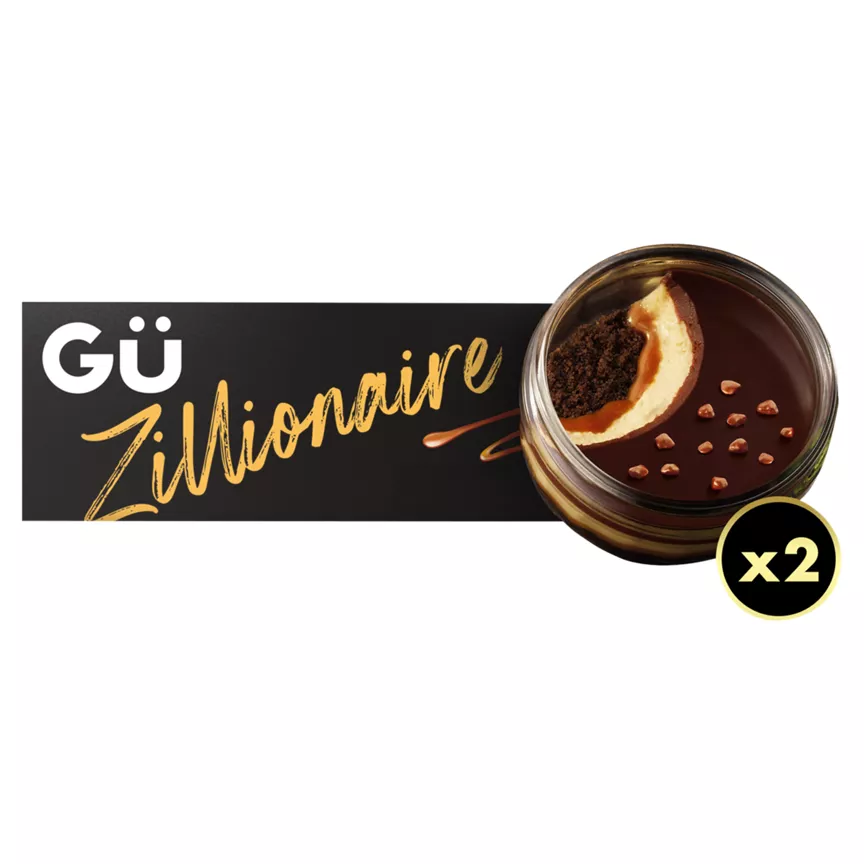 GU Zillionaires Chocolate & Salted Caramel Cheesecake Desserts