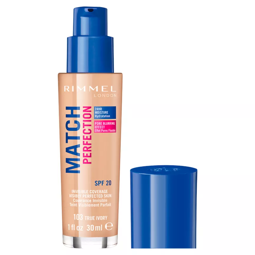 Rimmel London Match Perfection Foundation 103 True Ivory 30ml