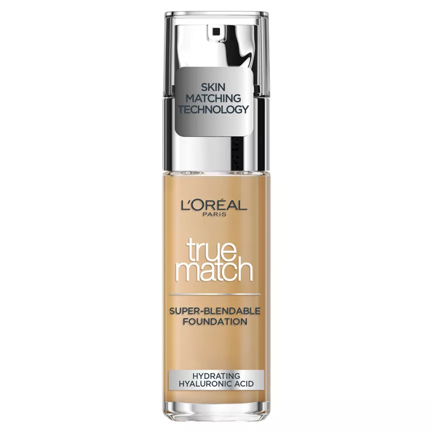 L'Oreal Paris True Match Liquid Foundation with Hyaluronic Acid 30ml and SPF (Various Shades) 5N