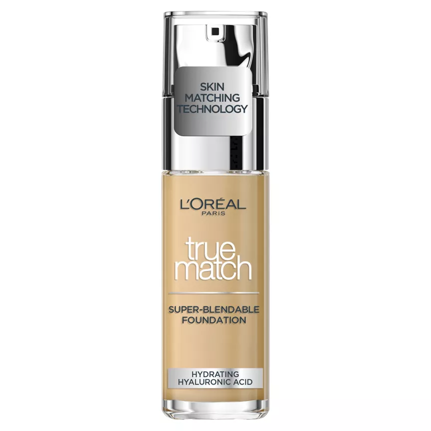 L'Oreal Paris True Match Liquid Foundation with Hyaluronic Acid 30ml and SPF (Various Shades) 3W