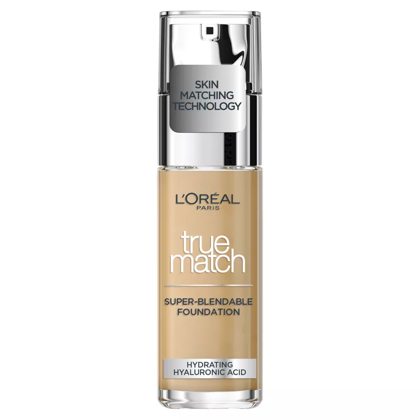 L'Oreal Paris True Match Liquid Foundation with Hyaluronic Acid 30ml and SPF (Various Shades) 4N