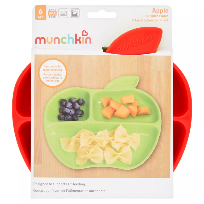 Munchkin 3 Lil' Apple Plates 6m+