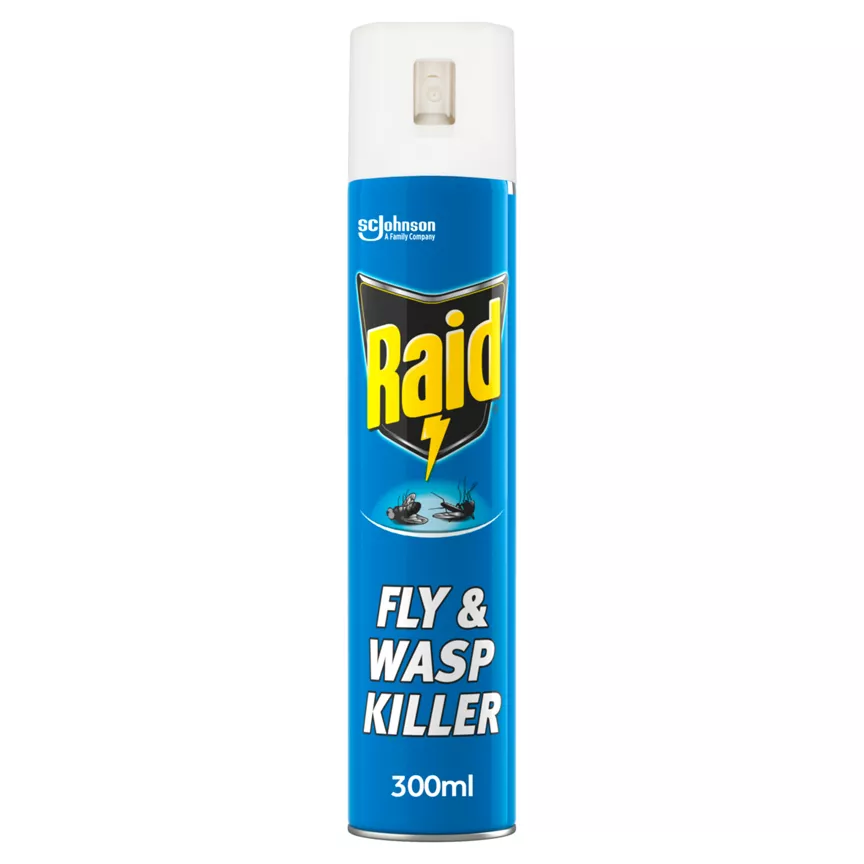 Raid Rapid Action Wasp, Mosquito Fly Killer Aerosol Spray 300ml