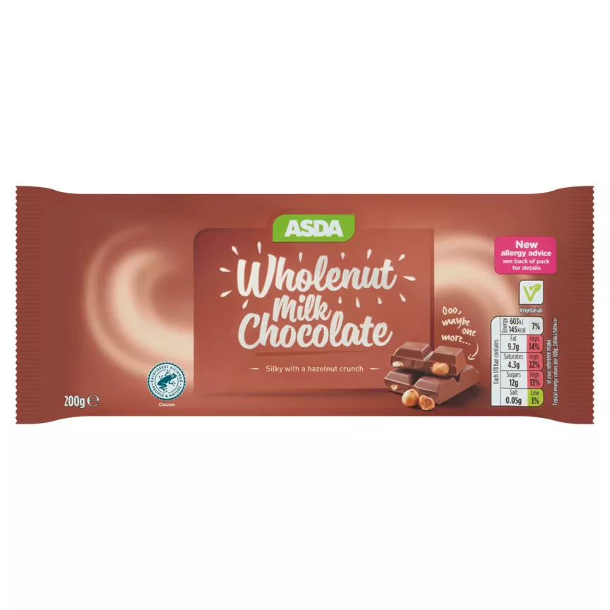 ASDA Wholenut Milk Chocolate 200g