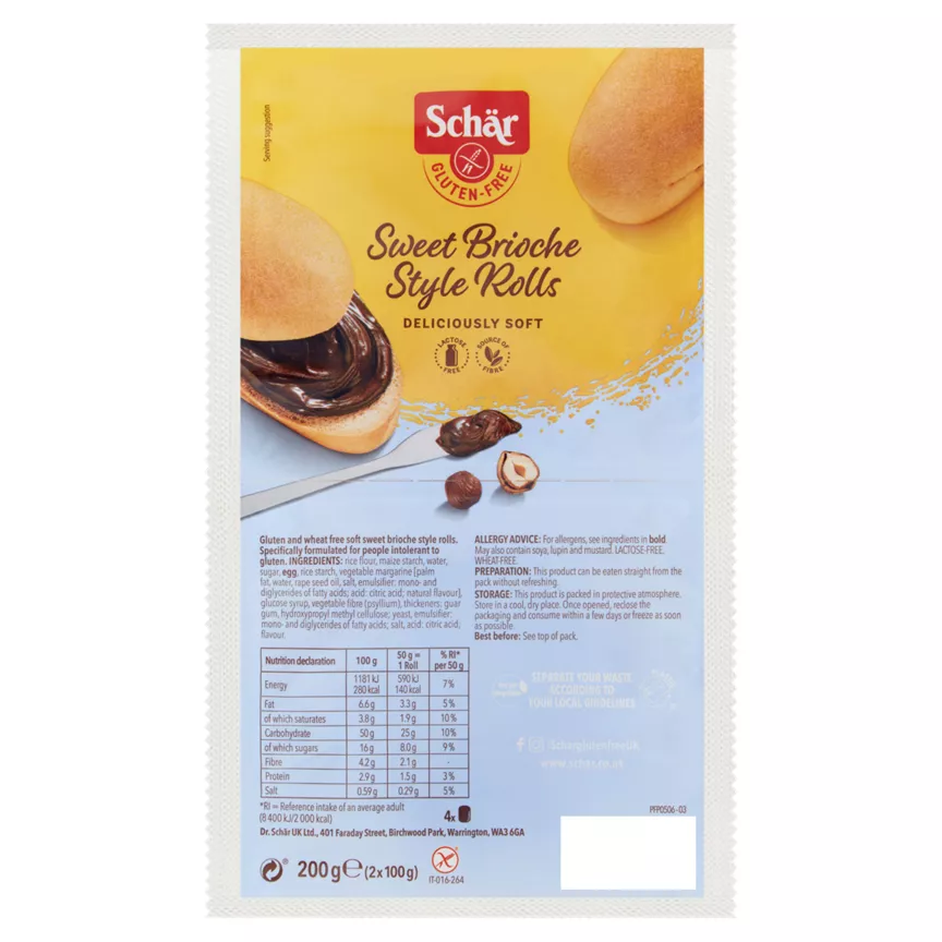 Schar Gluten Free Sweet Brioche Rolls - Image 1