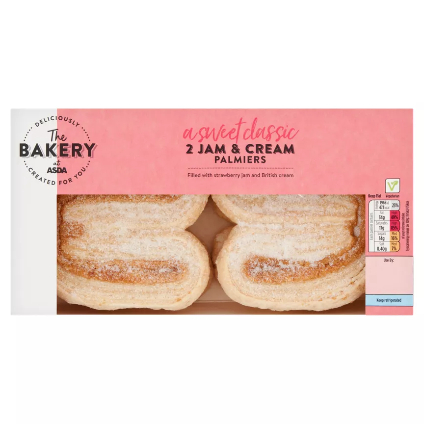 The BAKERY at ASDA 2 Jam & Cream Palmiers