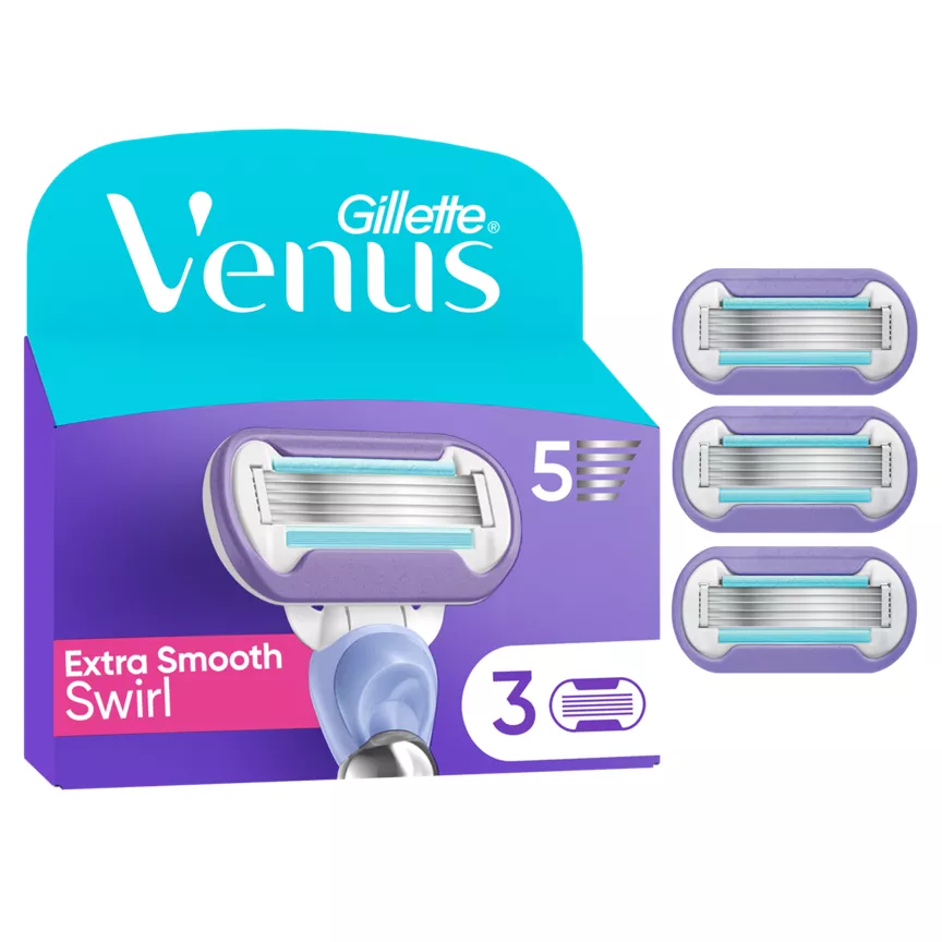 Venus Swirl Women's 5 Blade Razor Blades Refill
