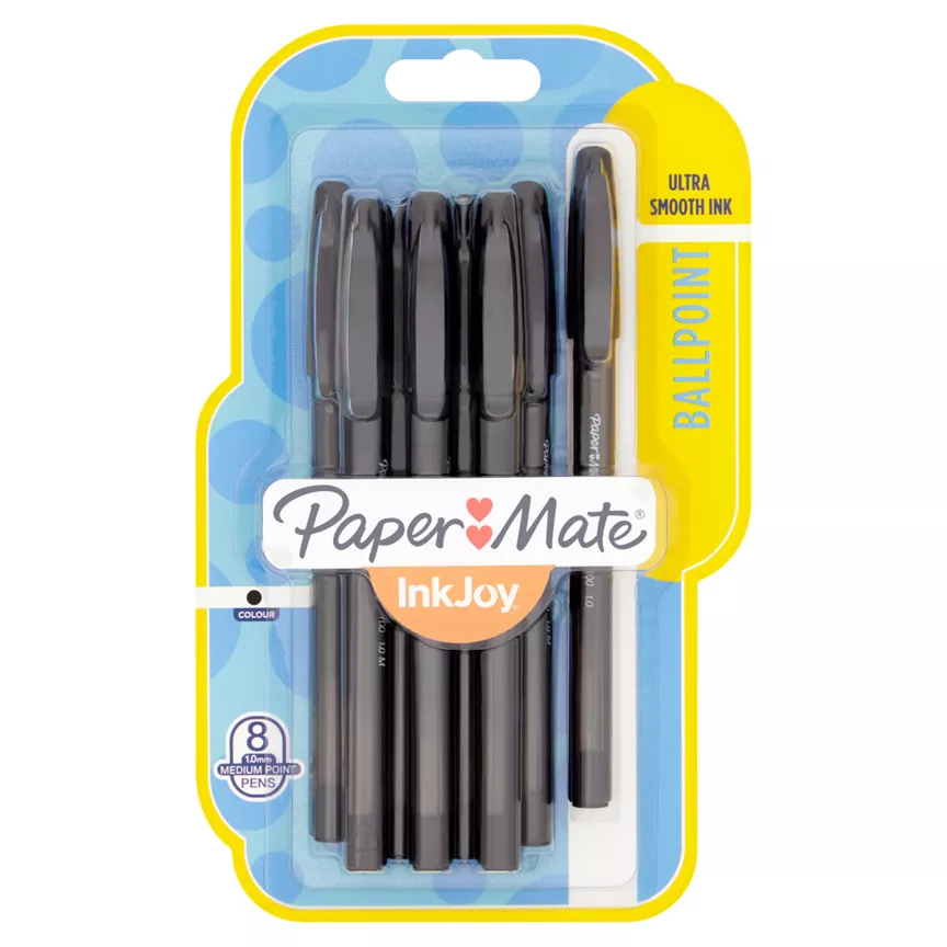 Papermate Inkjoy 100 Black Ballpoint Pens - Image 1
