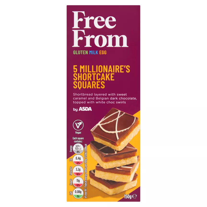 ASDA Free From 5 Millionaires' Shortcake Squares