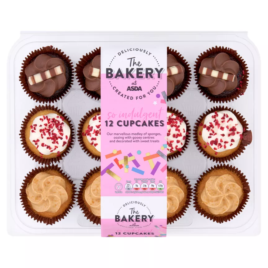 The BAKERY at ASDA 12 Indulgent Cupcakes