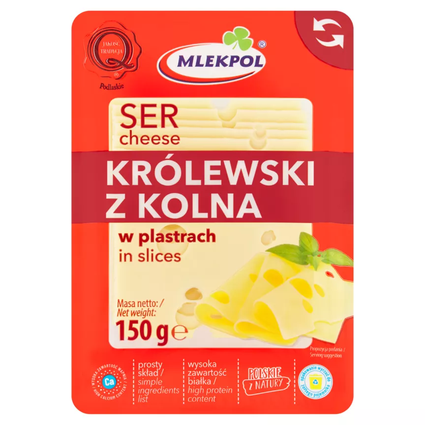 Mlekpol Królewski z Kolna Cheese Sliced - Image 1