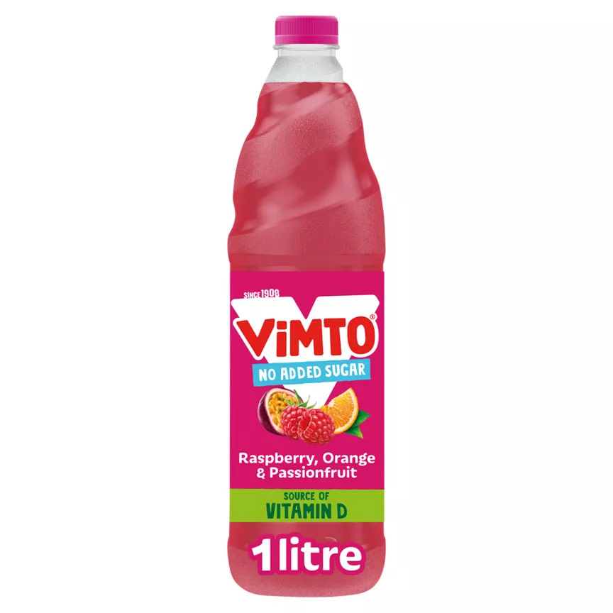 Vimto Remix No Added Sugar Raspberry Orange & Passionfruit Squash - Image 1