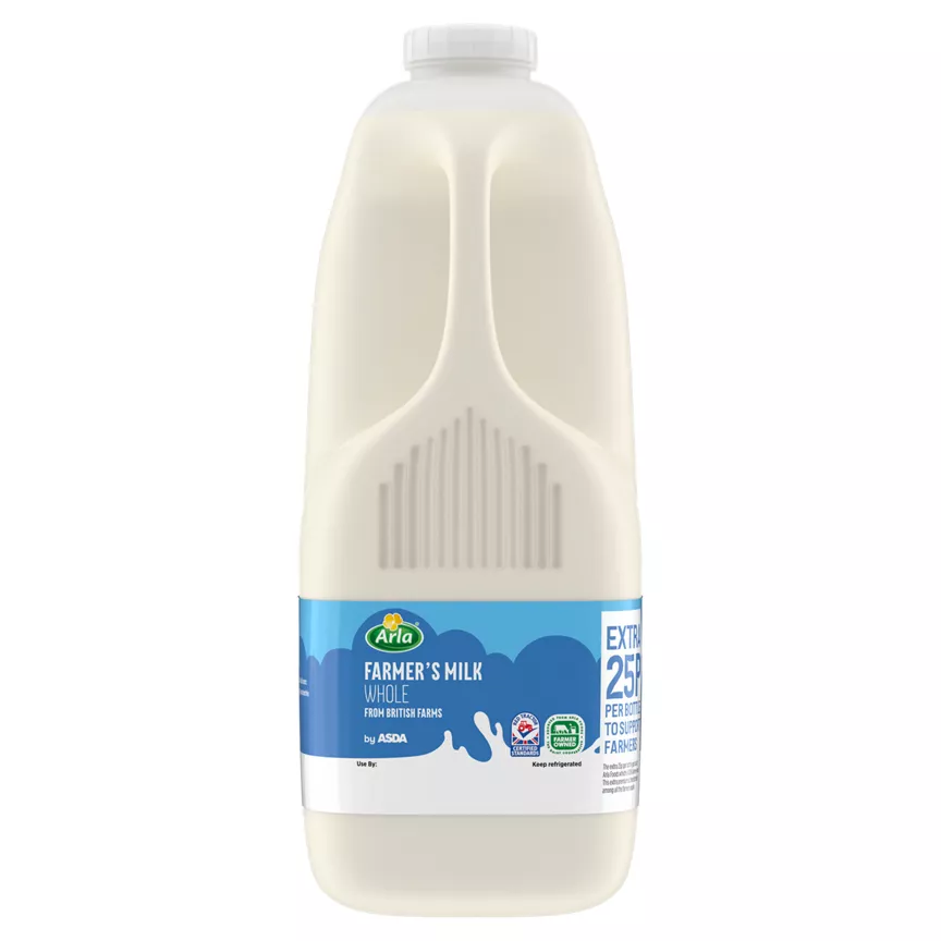 Asda Arla Farmers Milk Whole 4 Pints