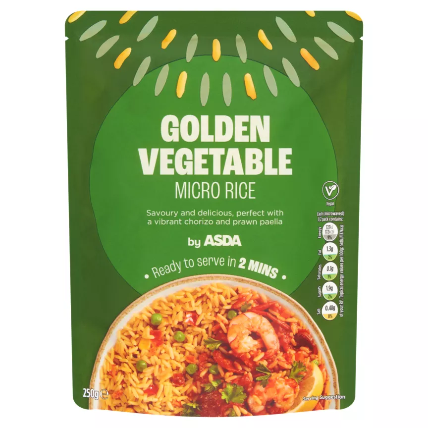 ASDA Golden Vegetable Micro Rice 250g