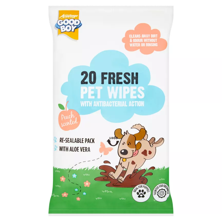 Good Boy 20 Antibacterial Dog & Puppy Wipes