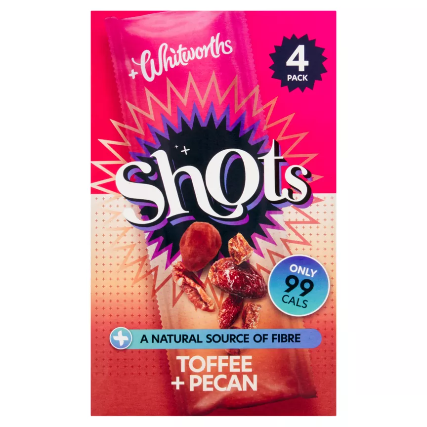 Whitworths Toffee & Pecan Shots 4 Pack - Image 1
