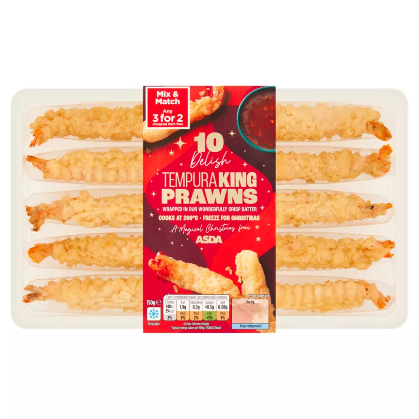 ASDA 10 Delish Tempura King Prawns 150g