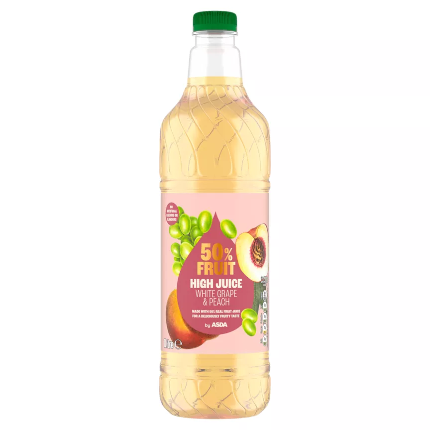 ASDA 50% Fruit High Juice White Grape & Peach 1 Litre