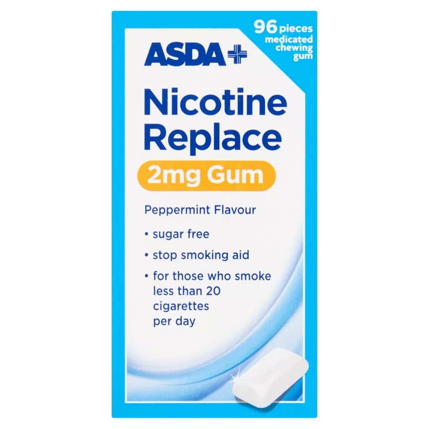 ASDA 96 Nicotine Replace 2mg Gum Peppermint Flavour
