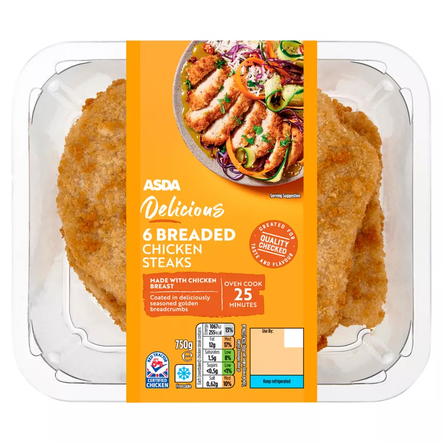 ASDA 6 Breaded Chicken Steaks