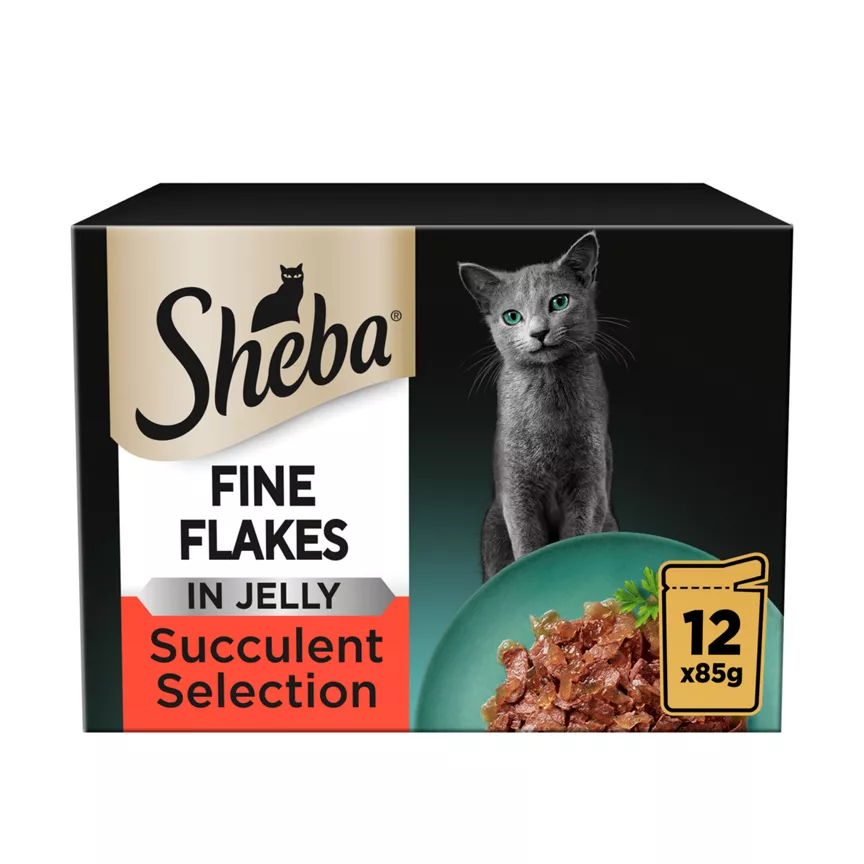 Sheba Fine Flakes Cat Food Pouches Succulent Selection in Jelly - Image 1