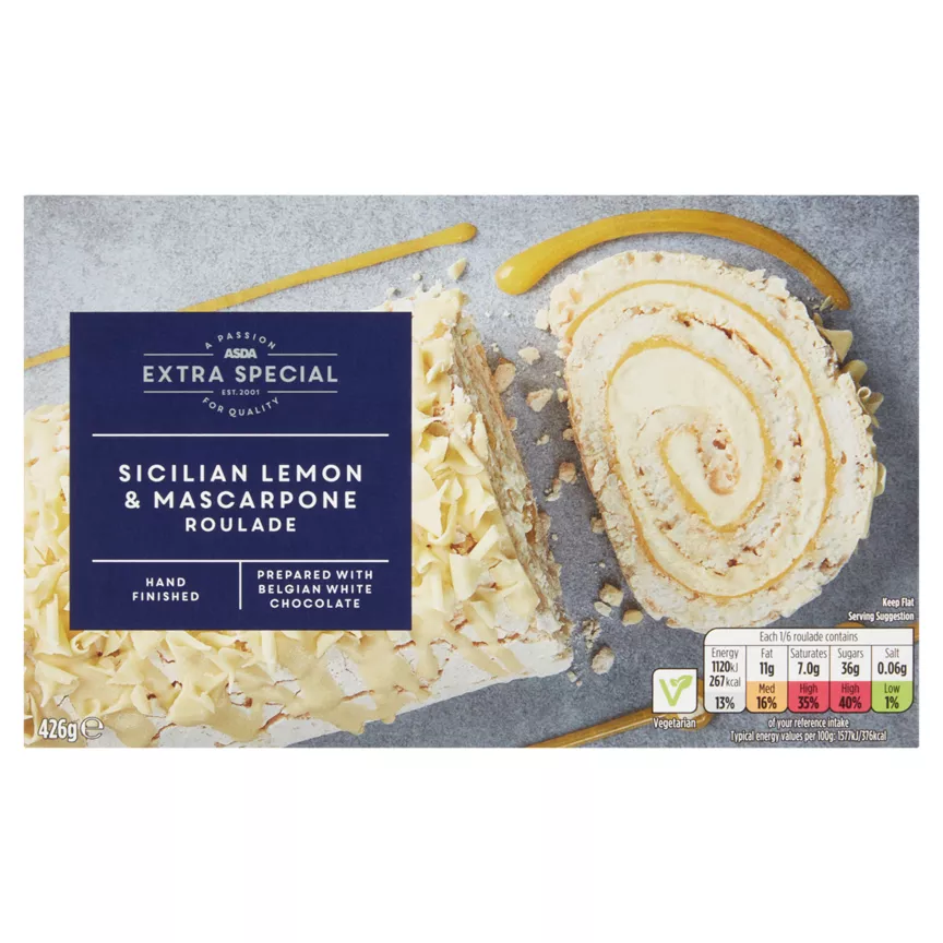 ASDA Extra Special Hand Finished Sicilian Lemon & Mascarpone Roulade