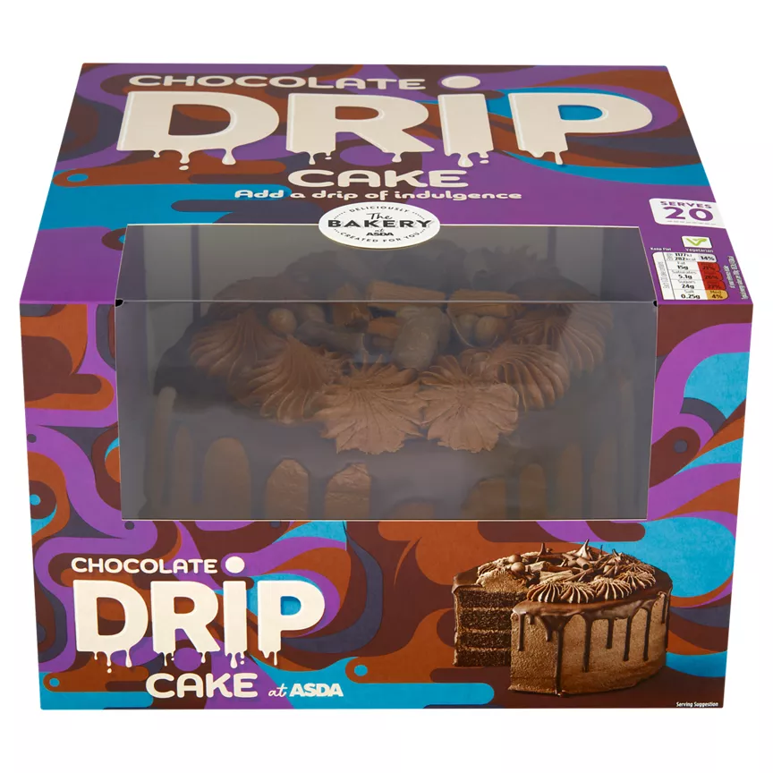 The BAKERY at ASDA Chocolate Drip Celebration Cake