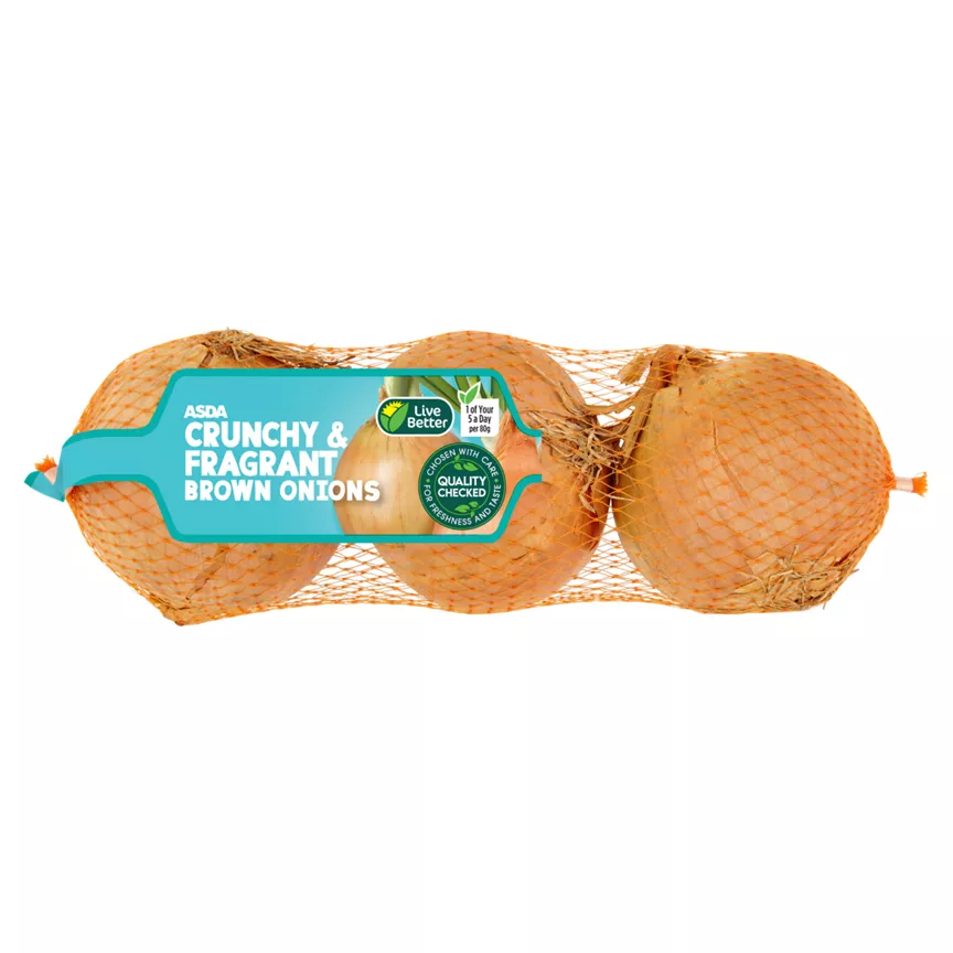 ASDA 3 Crunchy & Fragrant Brown Onions