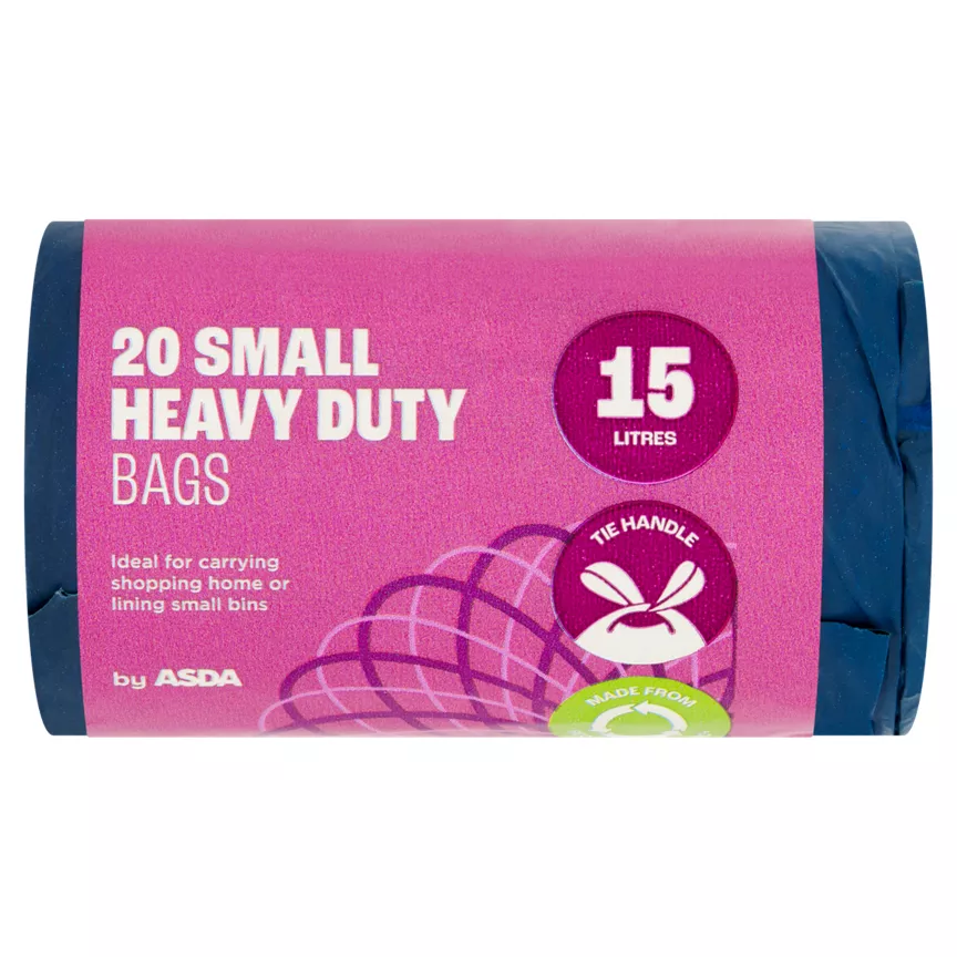 ASDA 20 Small Heavy Duty Bags 15 Litres