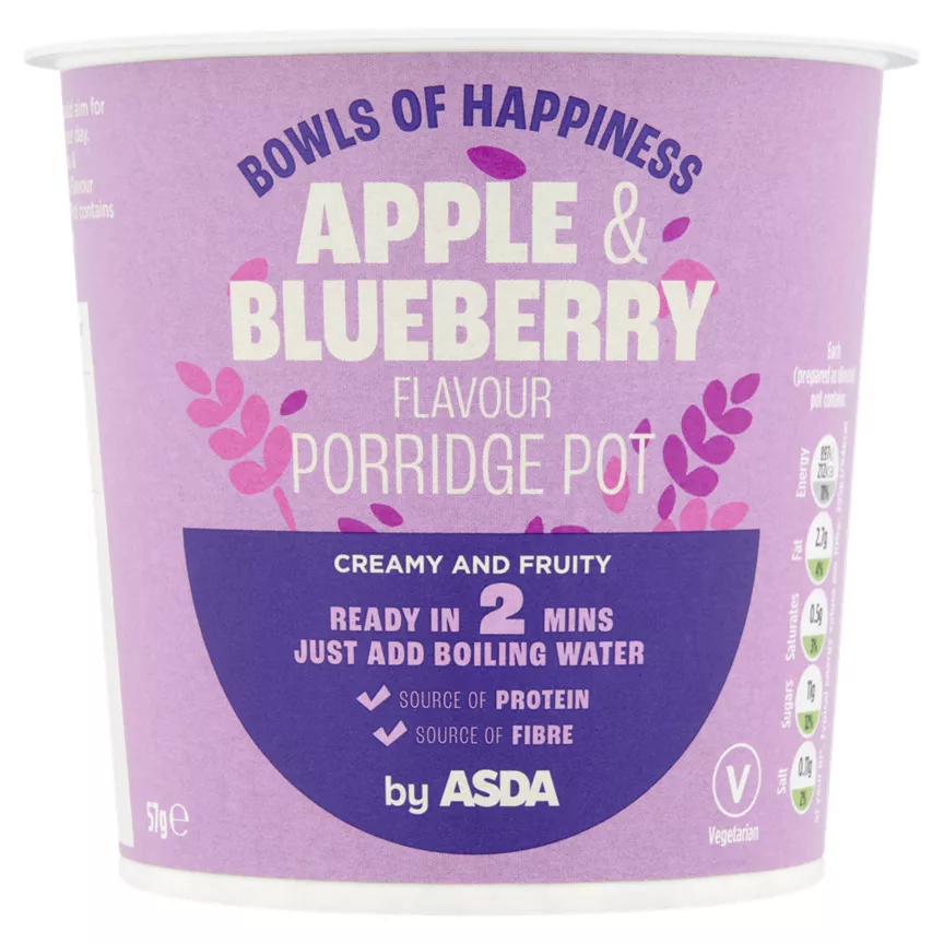 ASDA Apple & Blueberry Porridge Pot