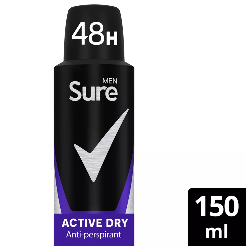 Sure Men Anti-Perspirant Aerosol Active Dry 150 ml