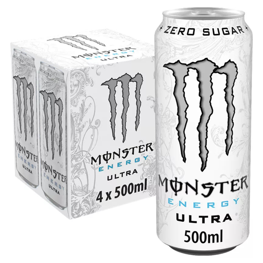 Monster Energy Drink Ultra Zero Sugar 4 x 500ml - Image 1