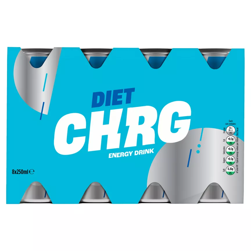 ASDA Diet Chrg Energy Drink 8 x 250ml