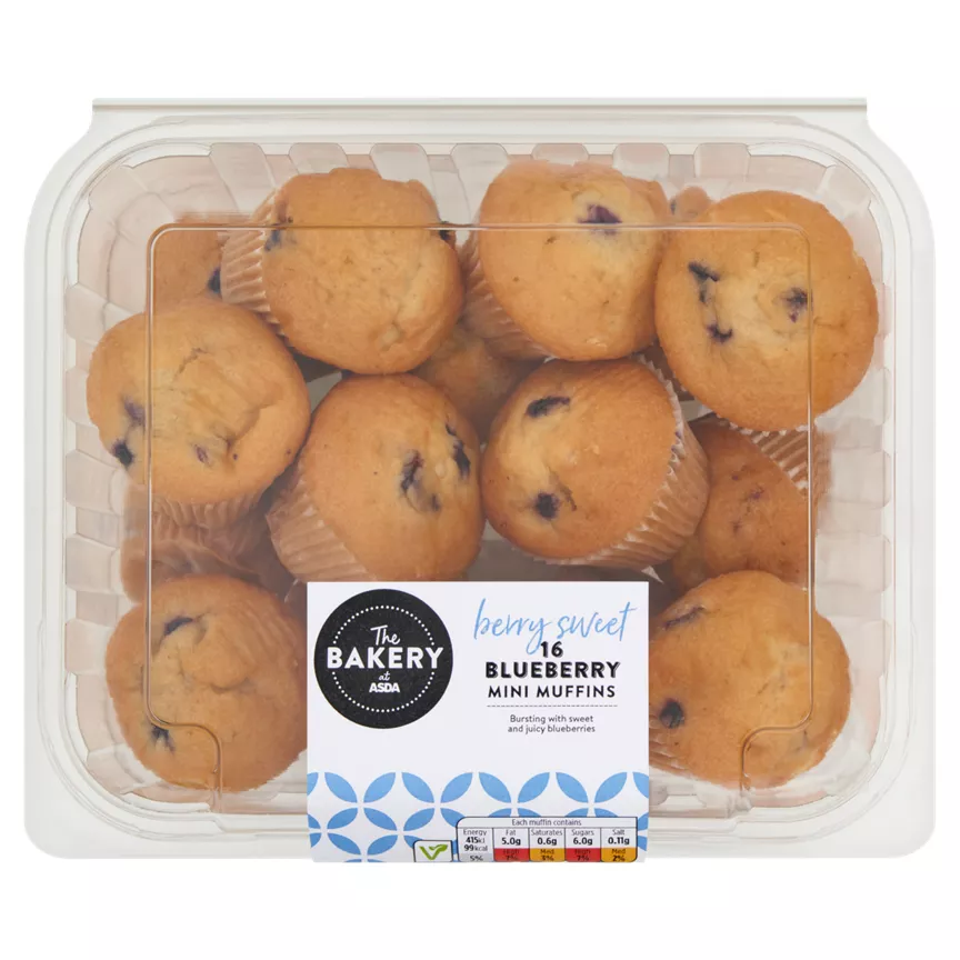 The BAKERY at ASDA 16 Mini Blueberry Muffins