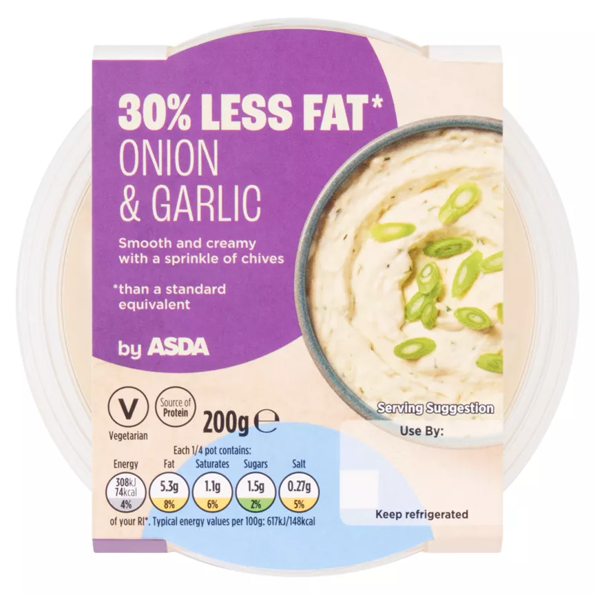 ASDA 30% Less Fat Garlic & Onion Dip