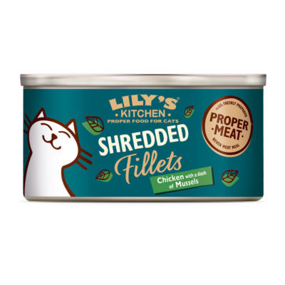 Lily’s Kitchen Shredded Fillets Chicken with a dash of Mussels Wet Food for Adult Cats 70g thumbnail 2