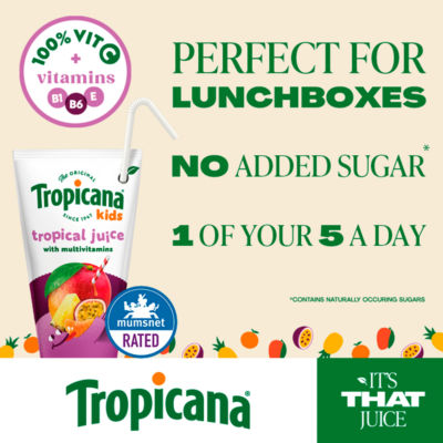 Kids Tropical Fruit Juice lunchbox 4 x 150ml thumbnail 4