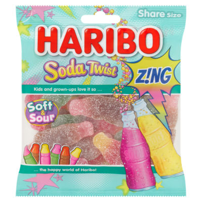 Soda Twist Zing Fizzy Jelly Sweets Sharing Bag 175g thumbnail 2